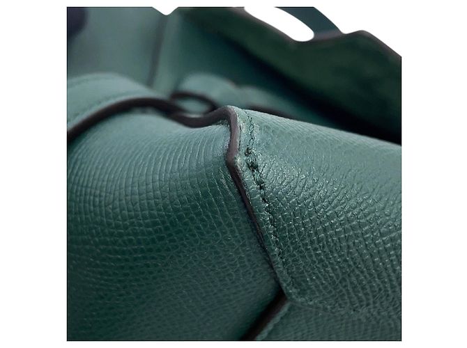 Céline Celine Borsa a mano Belt Bag Micro in pelle Verde - vista 7