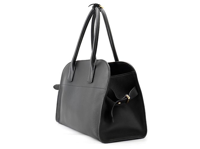 Tote Prada Shopper aus schwarzem Leder - Ansicht 2