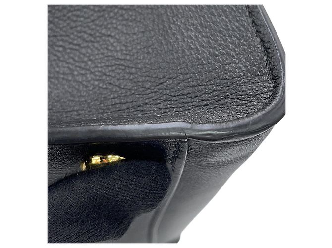 Tote Prada Shopper aus schwarzem Leder - Ansicht 6