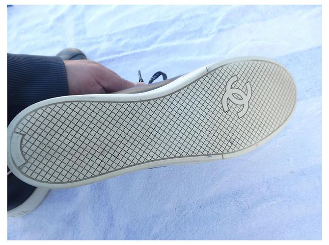 Chanel sneakers uomo in pelle nera - vista 9