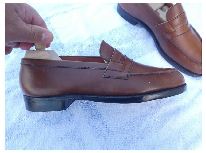 J.M. Weston Mocassini Penny in pelle marrone - vista 3