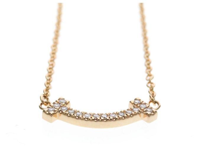 Pendente Tiffany & Co. T Smile Oro Rosa 18K e Diamanti - vista 6