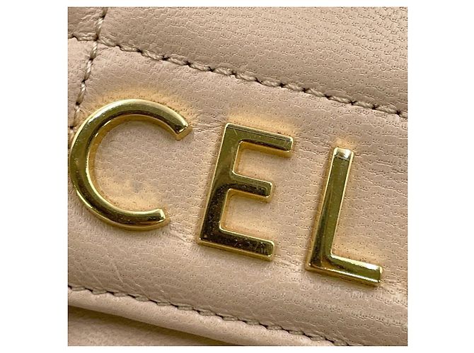 Céline Borsa a tracolla con catena Celine in pelle di capra monocromatica - vista 14