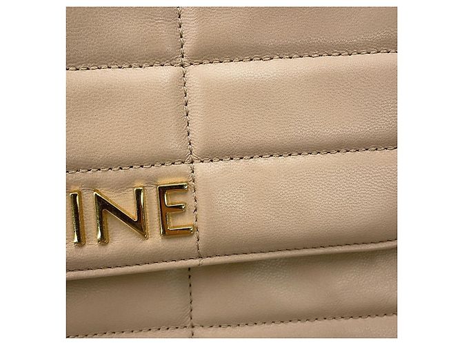 Céline Borsa a tracolla con catena Celine in pelle di capra monocromatica - vista 7