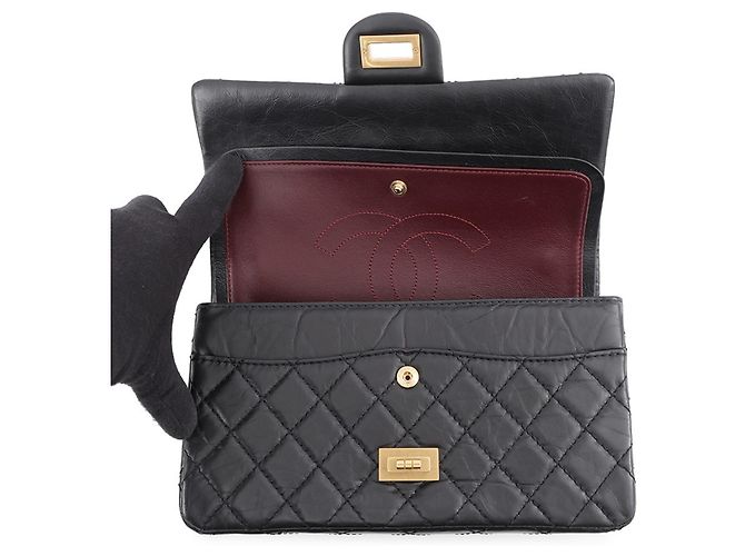 Borsa a tracolla con catena Chanel 2.55 Matelassé - vista 6