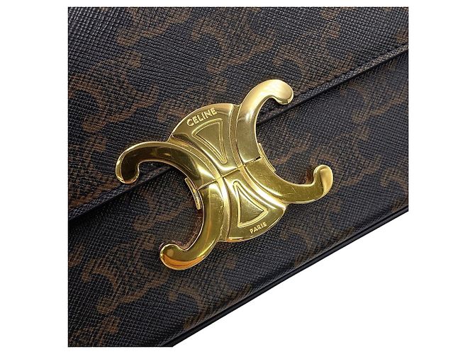 Céline Celine Triomphe Schultertasche mit Kette - Ansicht 14