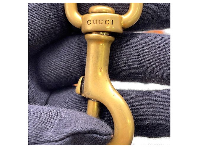 Borsa Boston Gucci in camoscio arancione - vista 12