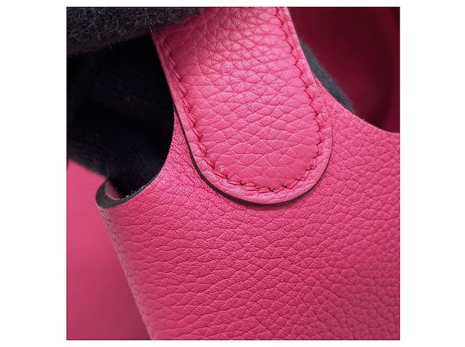 Hermès Borsa Hermes Picotin Lock MM in Rose Shocking - vista 11