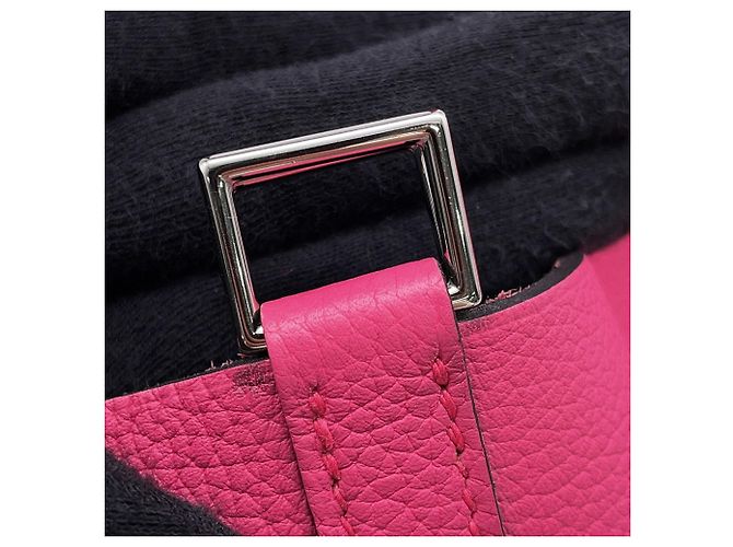 Hermès Borsa Hermes Picotin Lock MM in Rose Shocking - vista 13