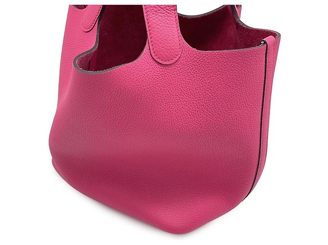 Hermès Borsa Hermes Picotin Lock MM in Rose Shocking - vista 6