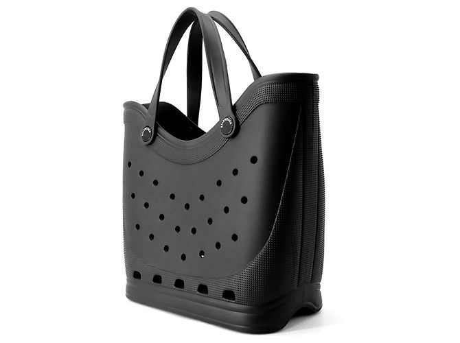 Borsa Tote Balenciaga in gomma nera - vista 2