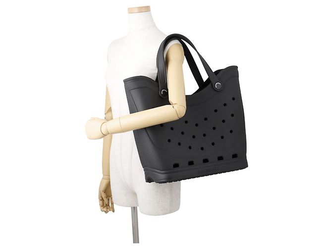 Borsa Tote Balenciaga in gomma nera - vista 4