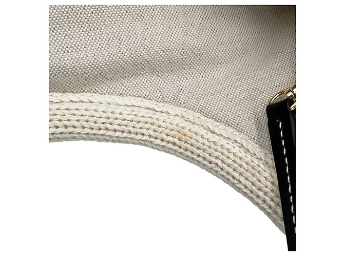 Borsa Tote Miu Miu in cotone avorio - vista 7