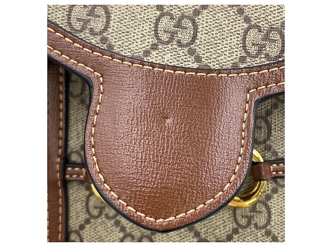Borsa a tracolla Gucci GG Supreme Horsebit 1955 - vista 6