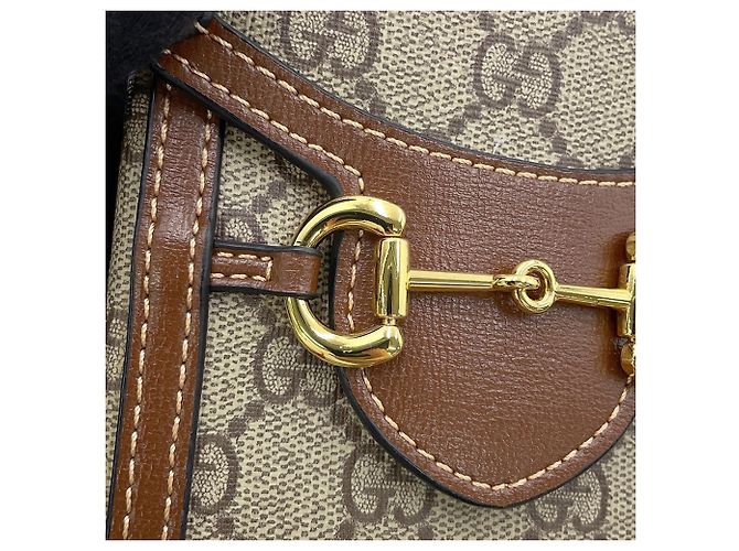 Borsa a tracolla Gucci GG Supreme Horsebit 1955 - vista 9
