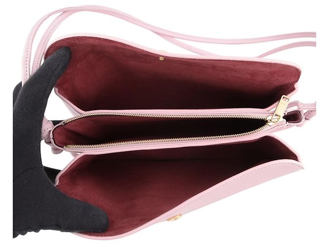 Céline Borsa a spalla Celine Trio Flap in pelle di agnello - vista 5