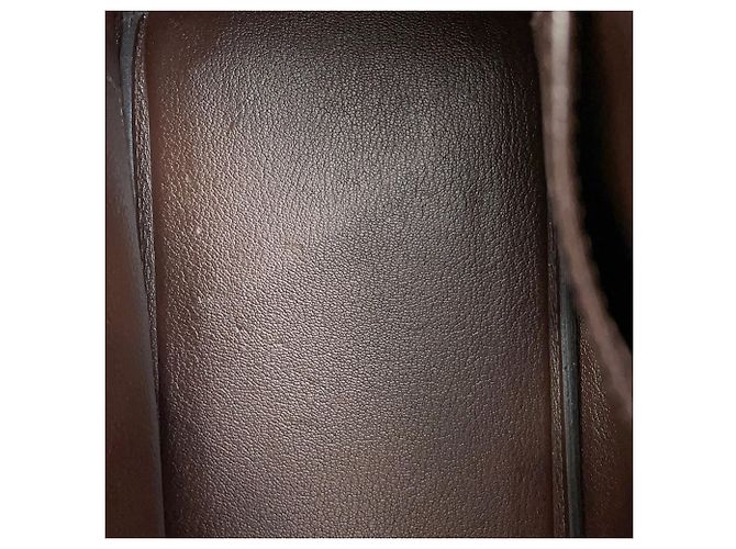 Hermès Borsa Hermes Haut à Courroies 28 in pelle Epsom Chocolate - vista 12