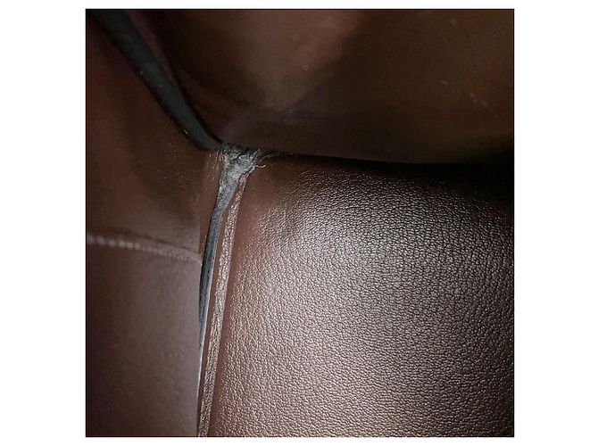 Hermès Borsa Hermes Haut à Courroies 28 in pelle Epsom Chocolate - vista 13