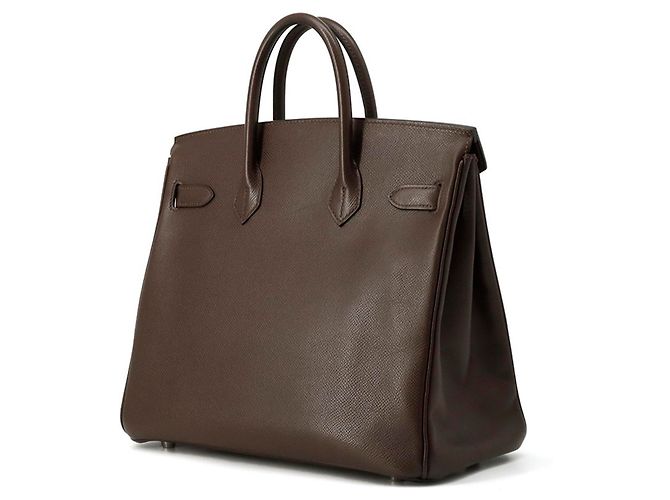 Hermès Borsa Hermes Haut à Courroies 28 in pelle Epsom Chocolate - vista 2