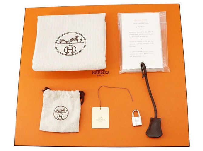 Hermès Borsa Hermes Haut à Courroies 28 in pelle Epsom Chocolate - vista 20