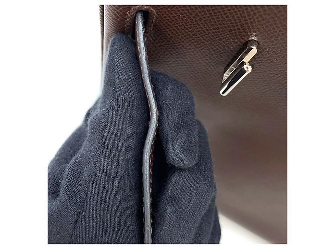 Hermès Borsa Hermes Haut à Courroies 28 in pelle Epsom Chocolate - vista 6