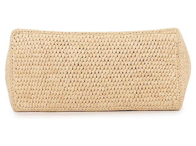 Céline Celine Triomphe Cabas Thais Small Borsa a mano in rafia - vista 3