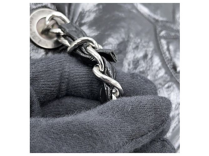 Borsa Tote Chanel Black Matelassé con catena - vista 12