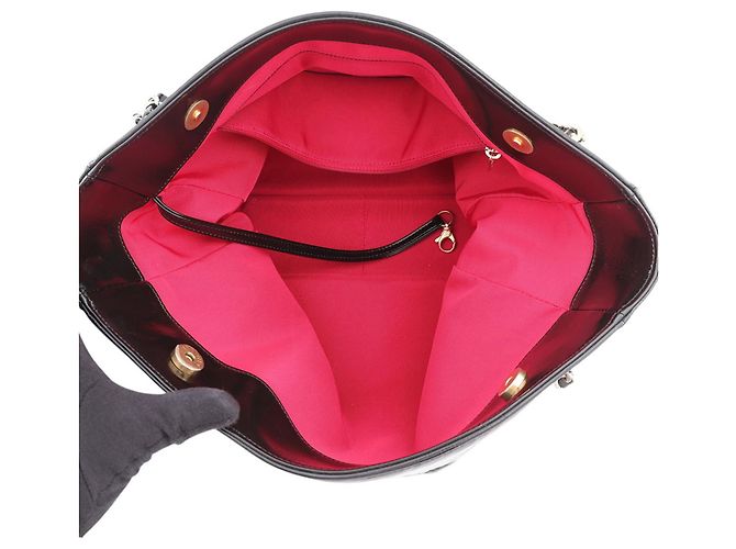 Borsa Tote Chanel Black Matelassé con catena - vista 5