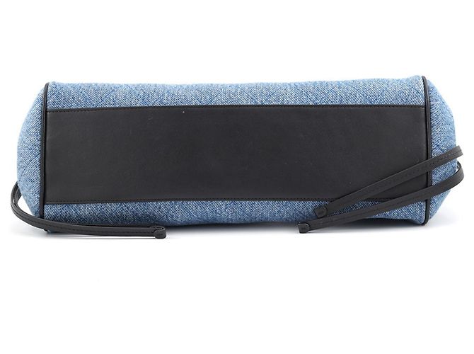 Borsa piccola Chanel in denim e pelle - vista 3