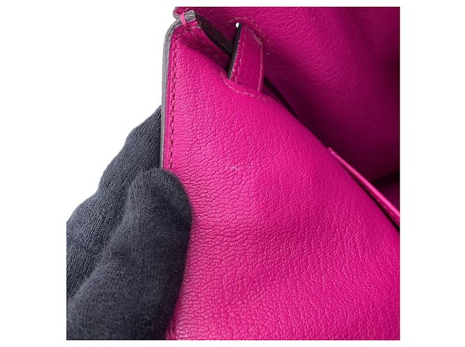 Hermès Borsa Hermes Birkin 25 in Rose Purple - vista 11