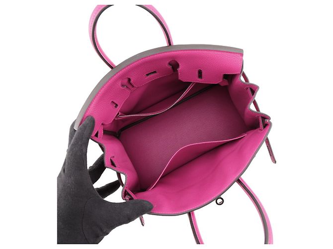 Hermès Borsa Hermes Birkin 25 in Rose Purple - vista 5
