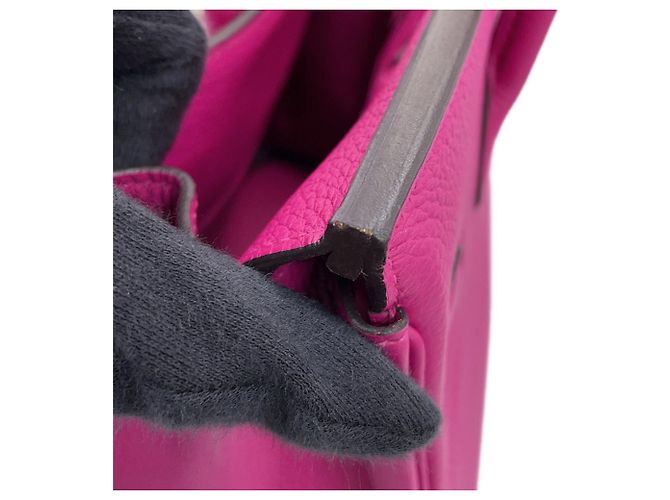 Hermès Borsa Hermes Birkin 25 in Rose Purple - vista 8