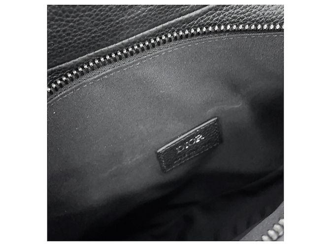 Borsa Saddle Christian Dior in pelle nera - vista 10