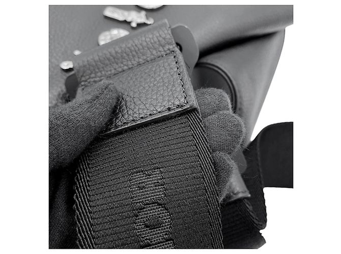Borsa Saddle Christian Dior in pelle nera - vista 12