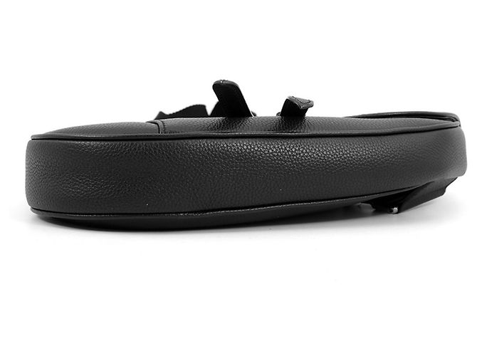 Borsa Saddle Christian Dior in pelle nera - vista 4