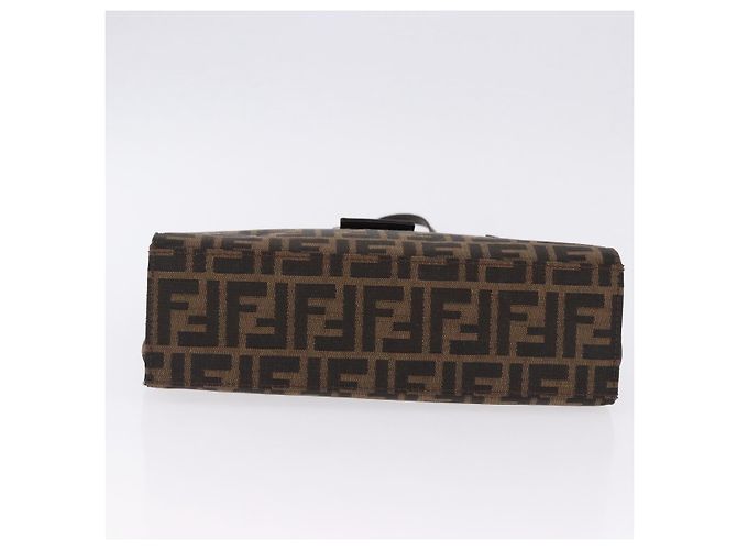 FENDI Zucca Canvas Mamma Baguette Hand Bag Black Brown Auth 175070 - Jerrillo - vista 11