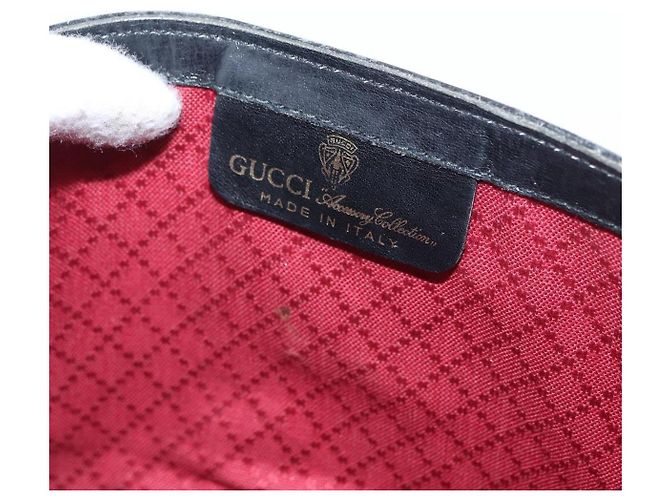 GUCCI GG Canvas Web Sherry Line Shoulder Bag Black Red Green Auth 161730 - Jerrillo - vista 18