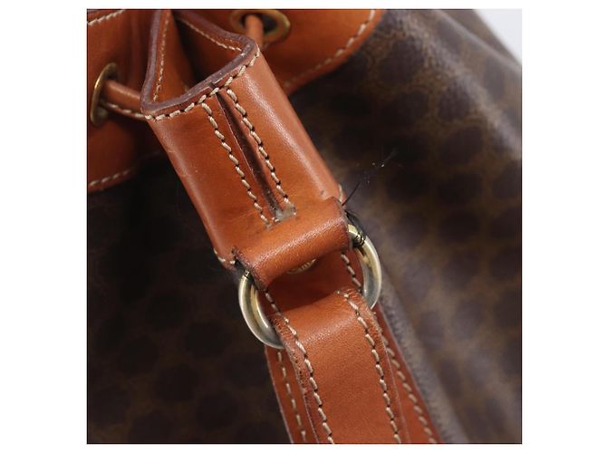 Céline CELINE Macadam Canvas Shoulder Bag PVC Leather Brown Gold Auth 209928 - Jerrillo - vista 10