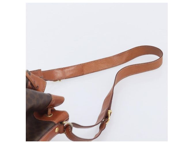 Céline CELINE Macadam Canvas Shoulder Bag PVC Leather Brown Gold Auth 209928 - Jerrillo - vista 14
