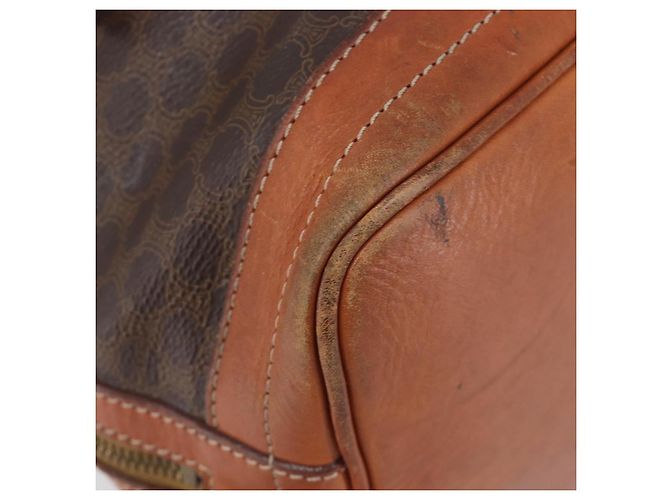 Céline CELINE Macadam Canvas Shoulder Bag PVC Leather Brown Gold Auth 209928 - Jerrillo - vista 15