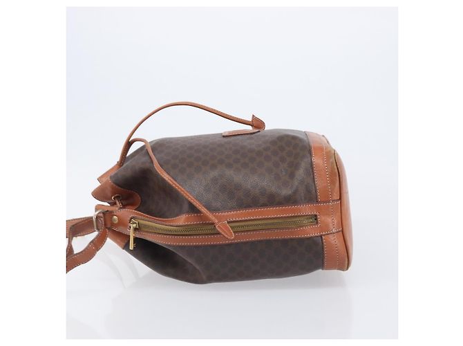 Céline CELINE Macadam Canvas Shoulder Bag PVC Leather Brown Gold Auth 209928 - Jerrillo - vista 4