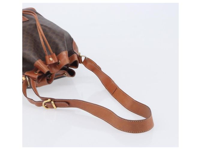 Céline CELINE Macadam Canvas Shoulder Bag PVC Leather Brown Gold Auth 209928 - Jerrillo - vista 7