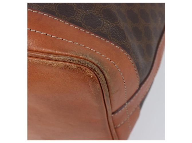 Céline CELINE Macadam Canvas Shoulder Bag PVC Leather Brown Gold Auth 209928 - Jerrillo - vista 9