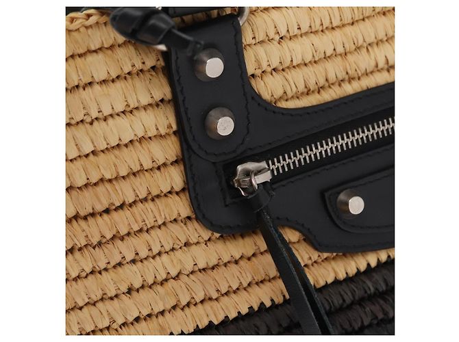 Balenciaga Hand Bag Raffia Beige Silver 339560 Auth 210621M - Jerrillo - vista 19