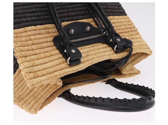 Balenciaga Hand Bag Raffia Beige Silver 339560 Auth 210621M - Jerrillo - vista 8