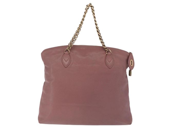 LOUIS VUITTON Lockit Chain Hand Bag Leather Rose M94358 LV Auth 209710V - Jerrillo - vista 3