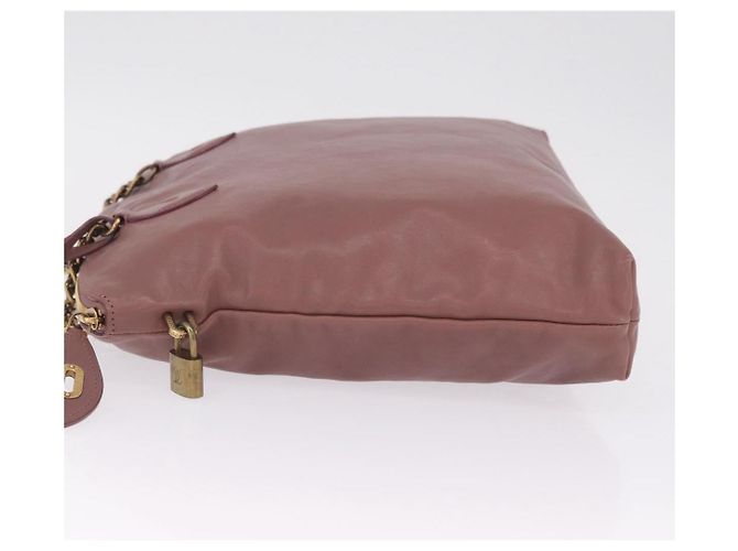 LOUIS VUITTON Lockit Chain Hand Bag Leather Rose M94358 LV Auth 209710V - Jerrillo - vista 5