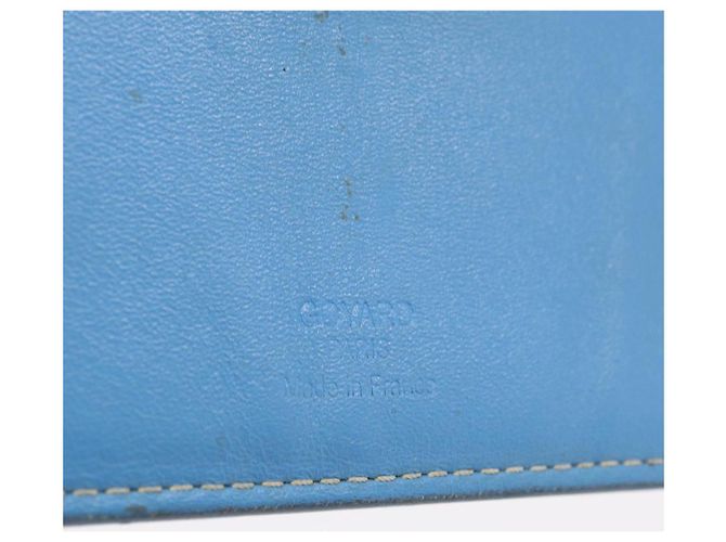 Goyard Herringbone Long Wallet PVC Leather Blue Silver Auth 211075 - Jerrillo - vista 14