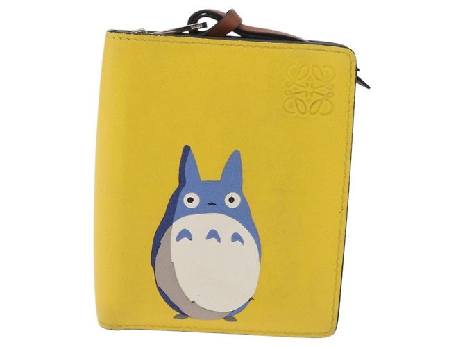 LOEWE x Studio Ghibli Medium Totoro Wallet Leather Yellow Silver Auth 212706M - Jerrillo - vista 13