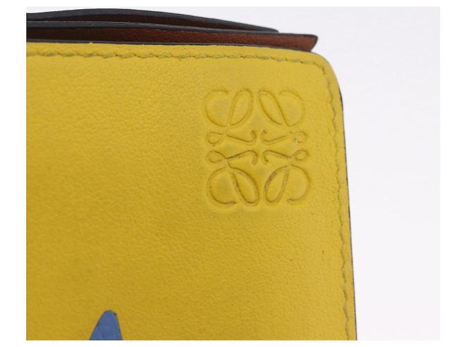 LOEWE x Studio Ghibli Medium Totoro Wallet Leather Yellow Silver Auth 212706M - Jerrillo - vista 17